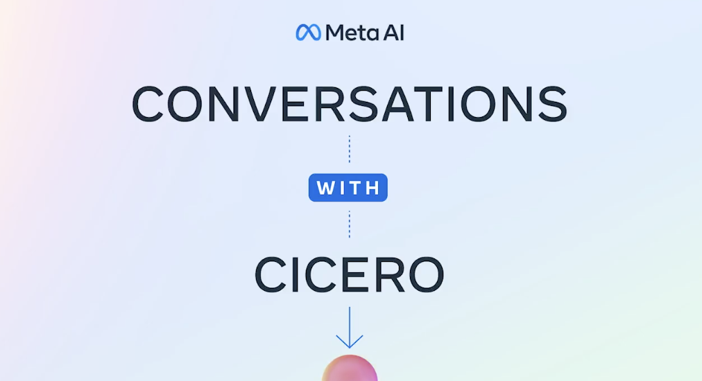 Meta AI system conversations Cicero graphic