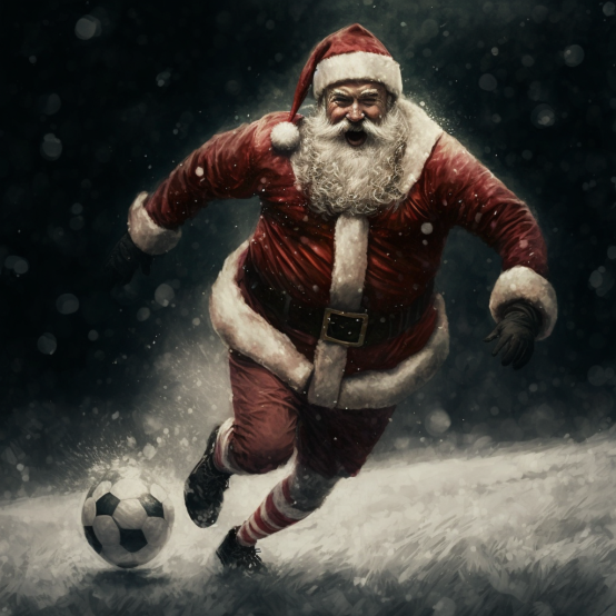 Christmas Football Santa